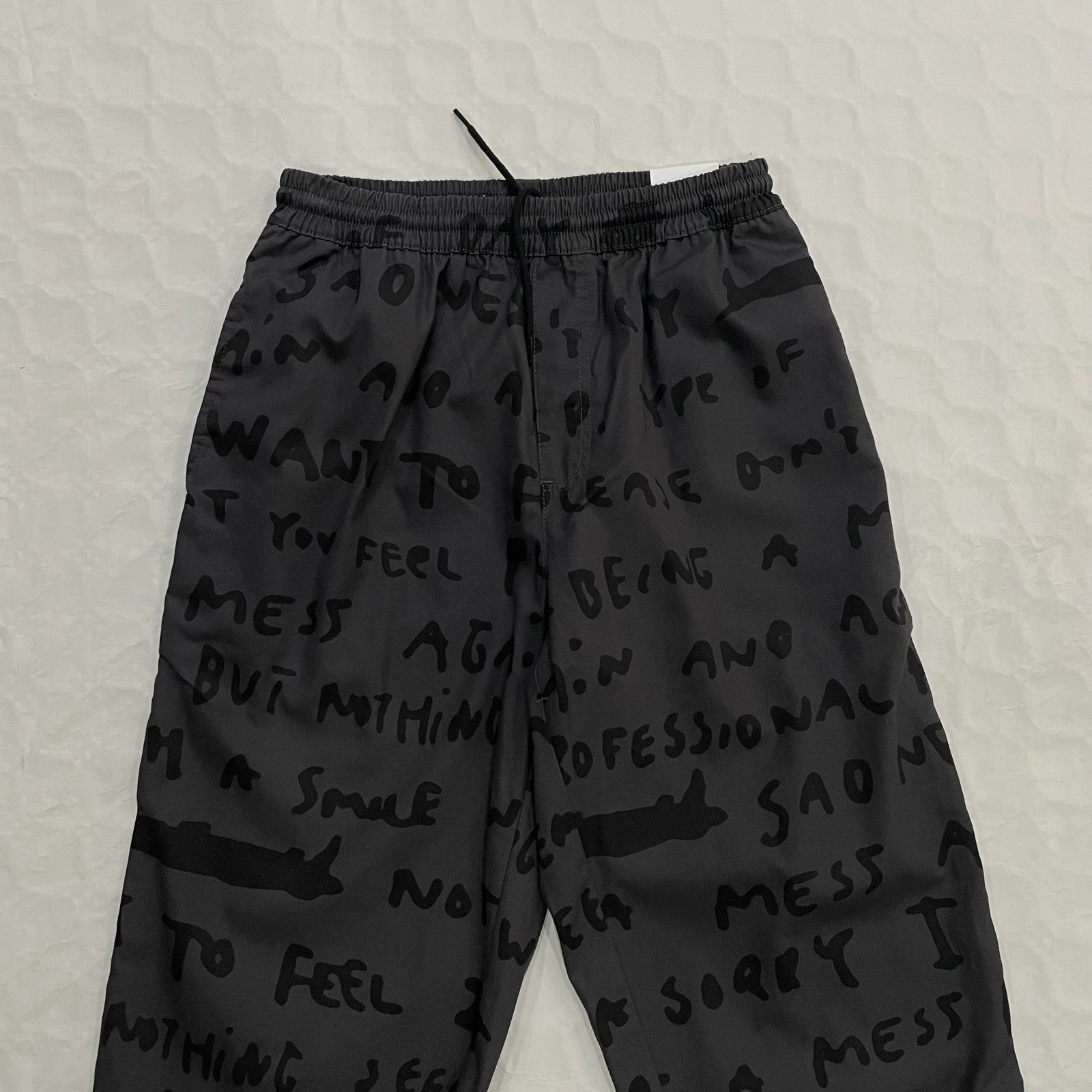Skate Co Fleece Pants - Sad Notes Surf Pants (Graphite) – photo 7